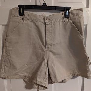 Authentic Riders Original Clothing Beige Khaki Ladies Cargo Shorts sz 14M